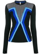 No Ka' Oi Colour Block Compression Top - Black