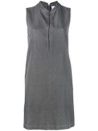 Aspesi - Sleeveless Shift Dress - Women - Cotton/linen/flax - 40, Grey, Cotton/linen/flax