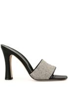 Alessandra Rich Crystal Embellished Mules - Black