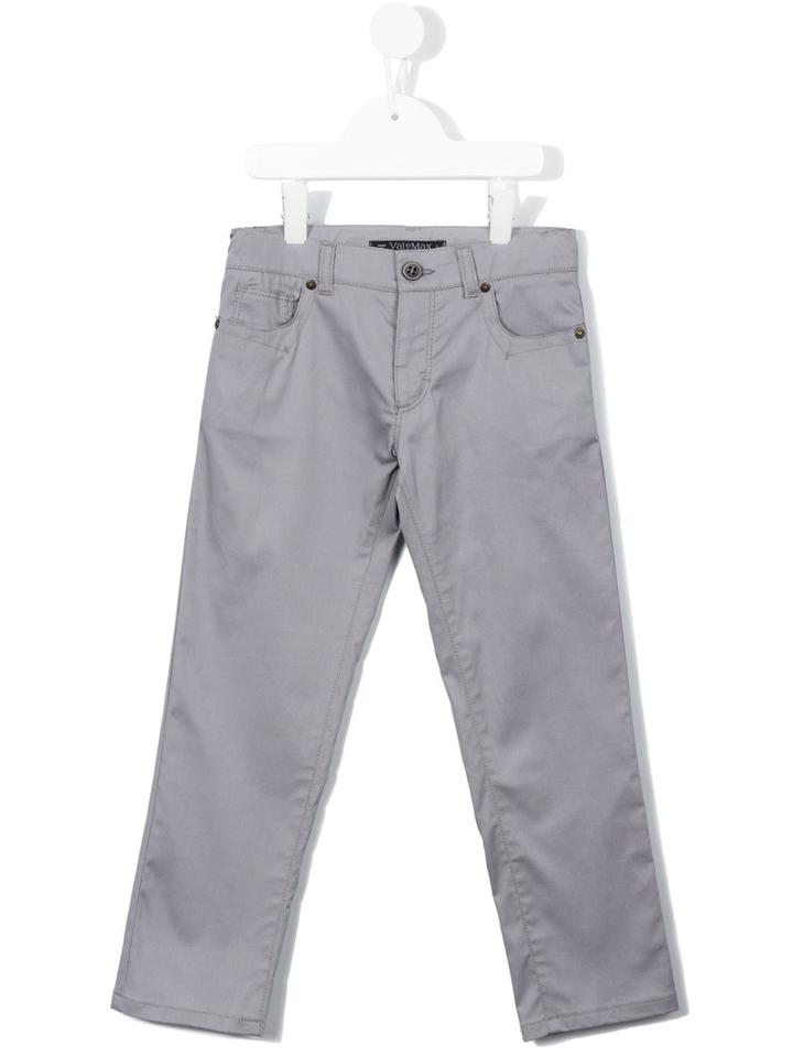 Valmax Kids - Classic Chino Trousers - Kids - Cotton/elastodiene - 8 Yrs, Grey