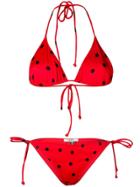 Ganni Polka Dot Bikini - Red