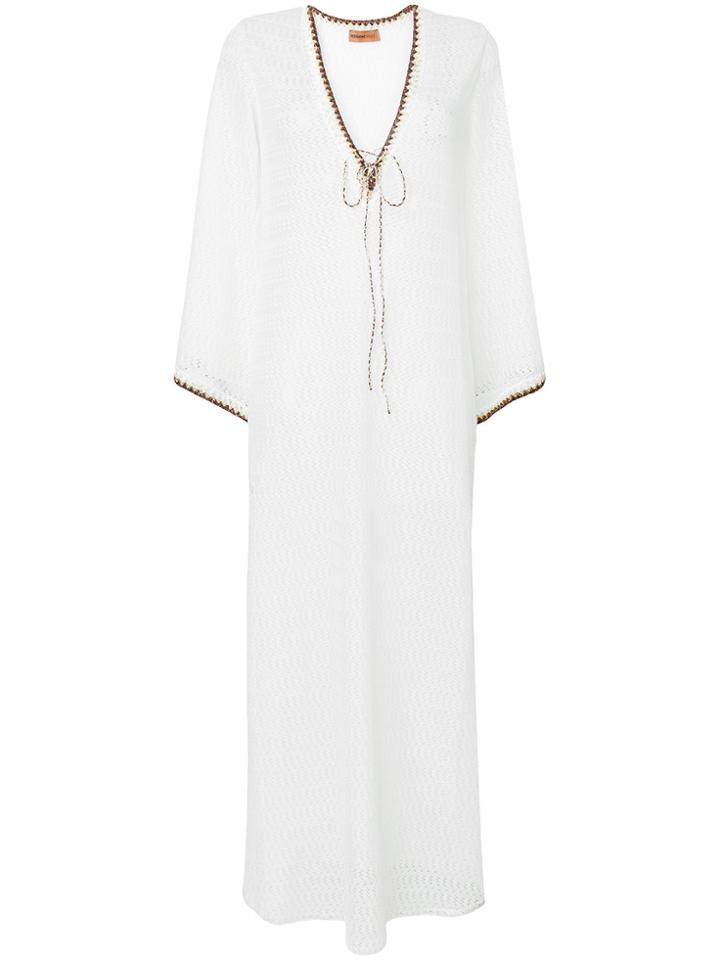 Missoni Long Flared Dress - White
