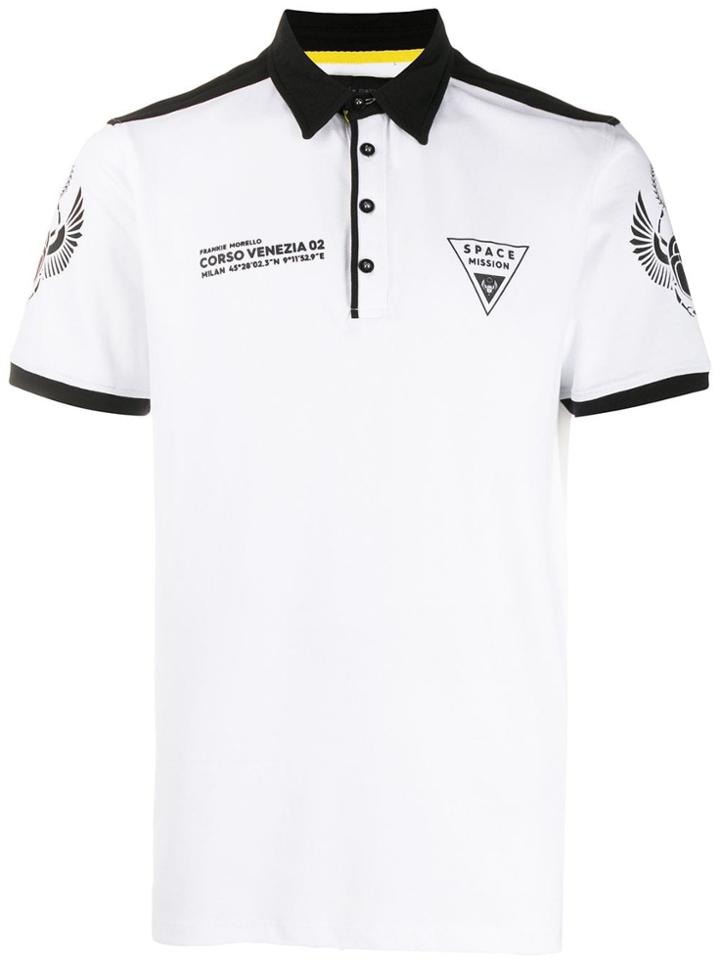 Frankie Morello Graphic Polo Shirt - White