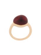 Pomellato 9kt Yellow Gold Rouge Passion Synthetic Orange Sapphire Ring
