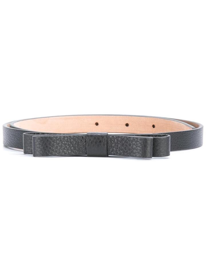 Red Valentino Bow Skinny Belt, Women's, Size: Small, Black, Leather
