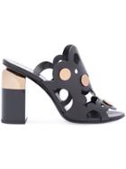 Pierre Hardy Laser Cut Mules - Black