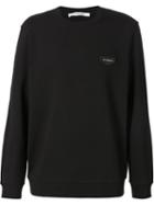 Givenchy Logo Patch Sweatshirt, Men's, Size: Small, Black, Cotton