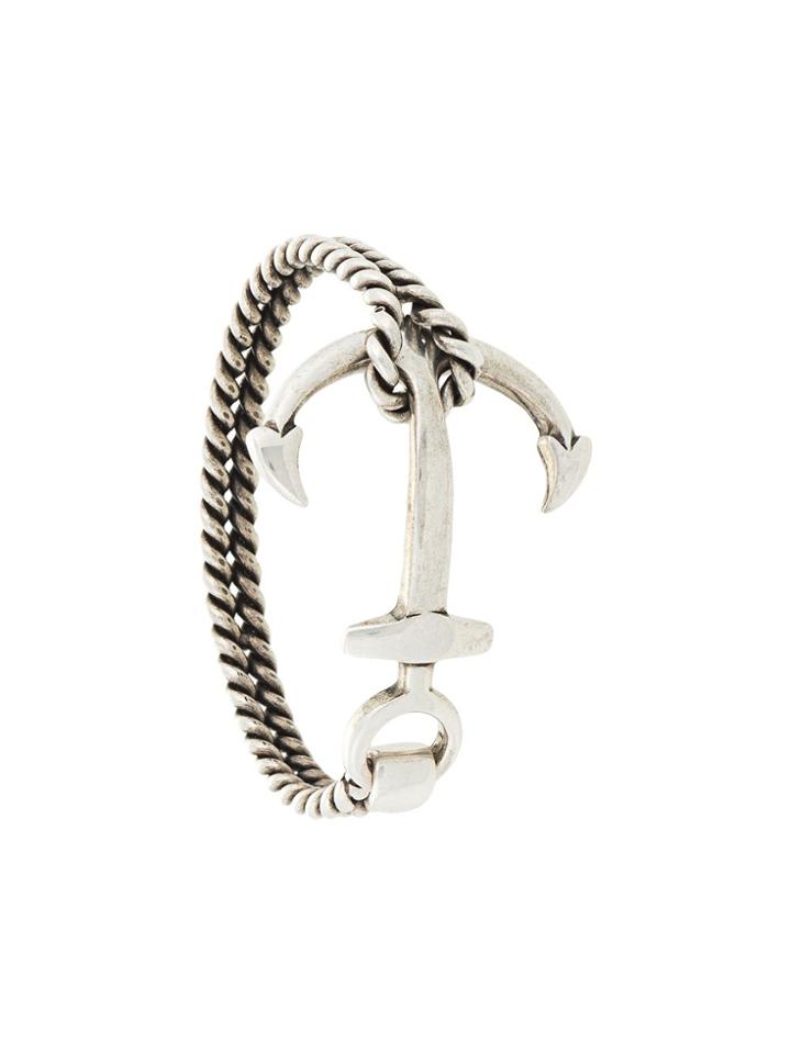 Saint Laurent Sea Anchor Bracelet - Metallic