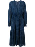 Ulla Johnson - Printed Ruffle Dress - Women - Cotton - 6, Blue, Cotton