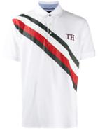 Tommy Hilfiger Th Stripe Polo Shirt - White