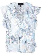 Robert Rodriguez Studio Clara Ruffled Top - Blue