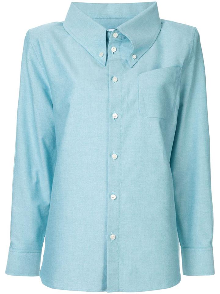 Facetasm Oversized Collar Shirt - Blue
