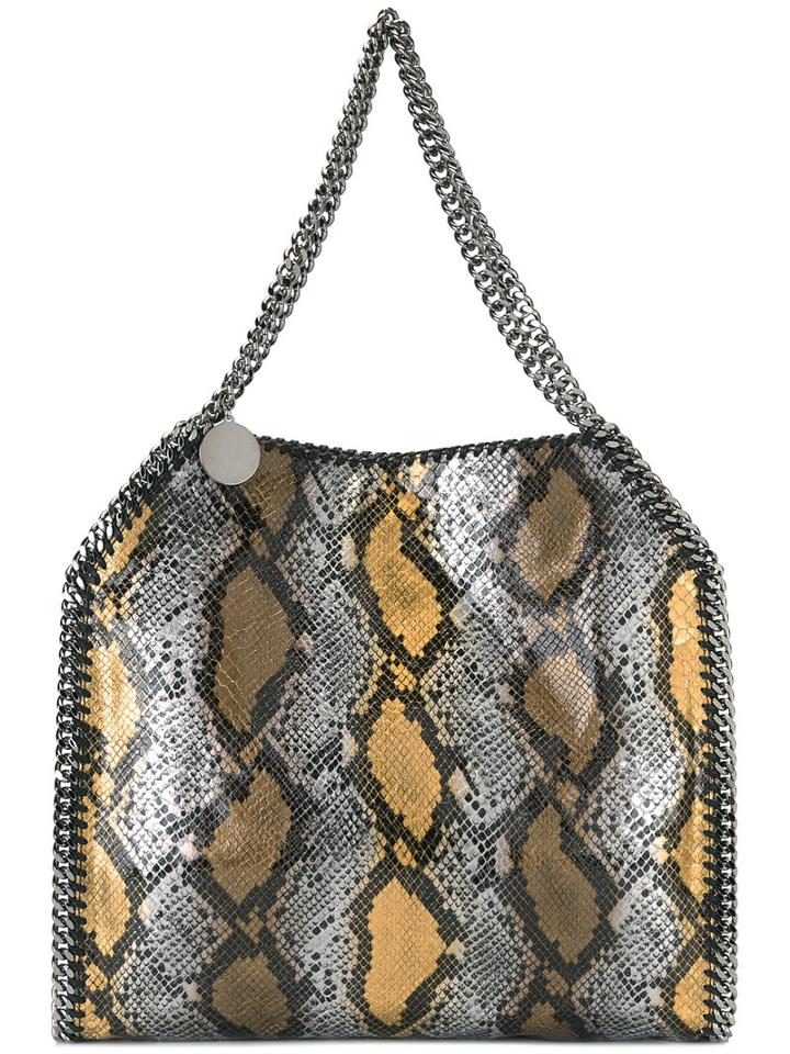 Stella Mccartney Snake-effect Tote Bag, Women's, Grey, Polyester