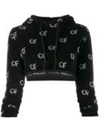Chiara Ferragni Cropped Logo Hoodie - Black
