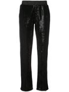 Rta Sequin Straight-leg Trousers - Black