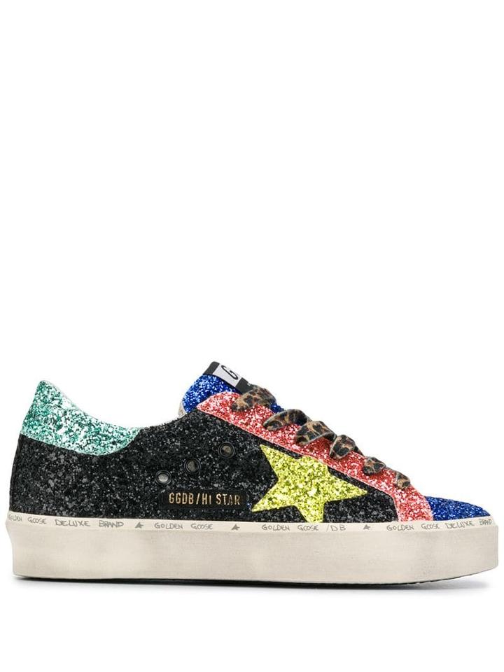 Golden Goose Hi Star Glitter Sneakers - Black