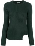 P.a.r.o.s.h. Cut Out Ribbed Sweater - Green