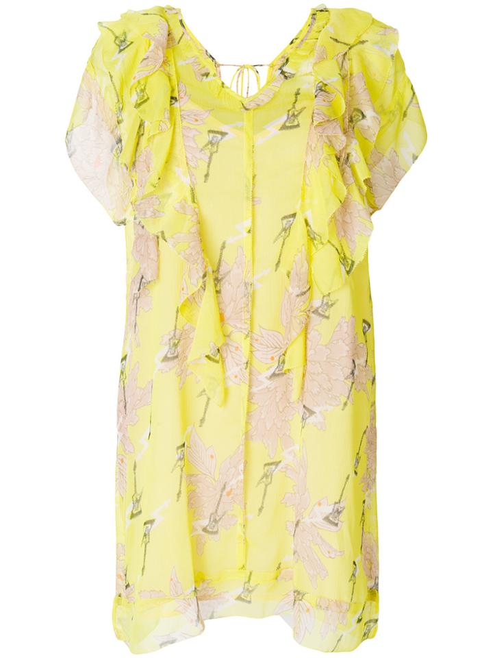 Zadig & Voltaire Rivel Blossom Dress - Yellow & Orange