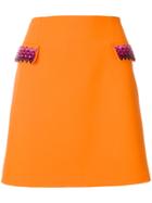 Mary Katrantzou Embellished Pocket Skirt - Yellow & Orange