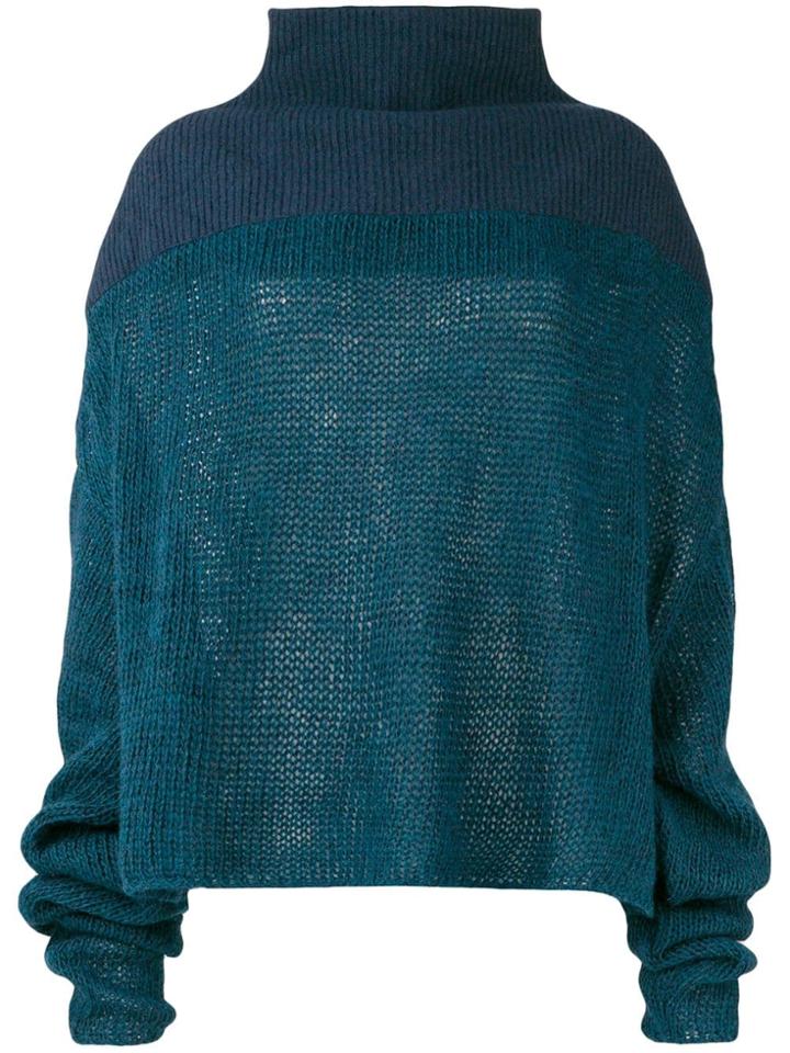 Unravel Project Drop Shoulder Sweater - Blue