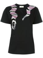 Gucci Sequin Snake T-shirt, Women's, Size: Small, Black, Cotton/polyester