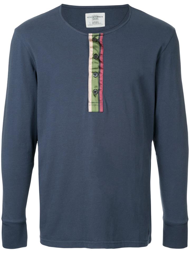 Kent & Curwen Button Up Polo Shirt - Blue