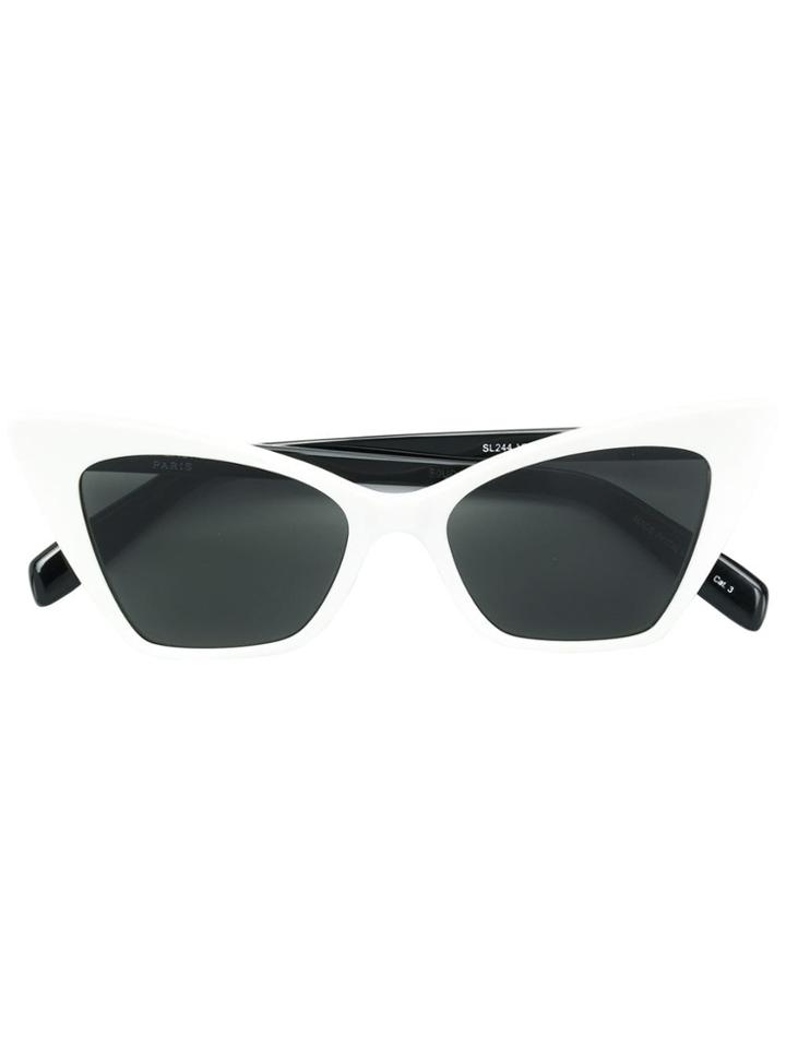 Saint Laurent Eyewear Victoire Sunglasses - White