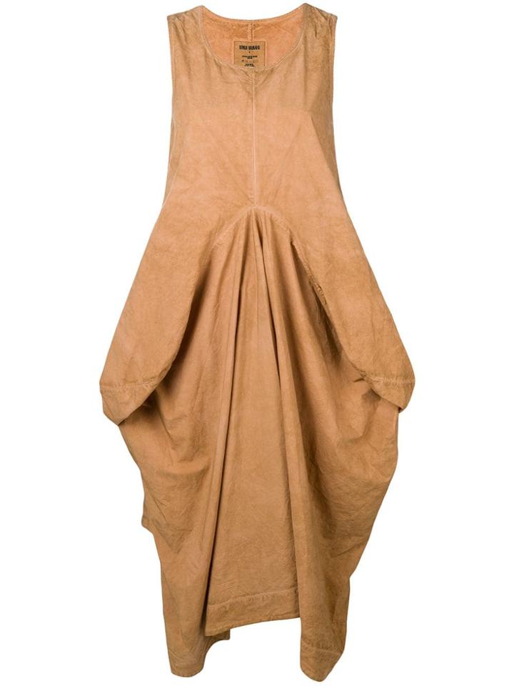 Uma Wang Oversized Draped Dress - Neutrals