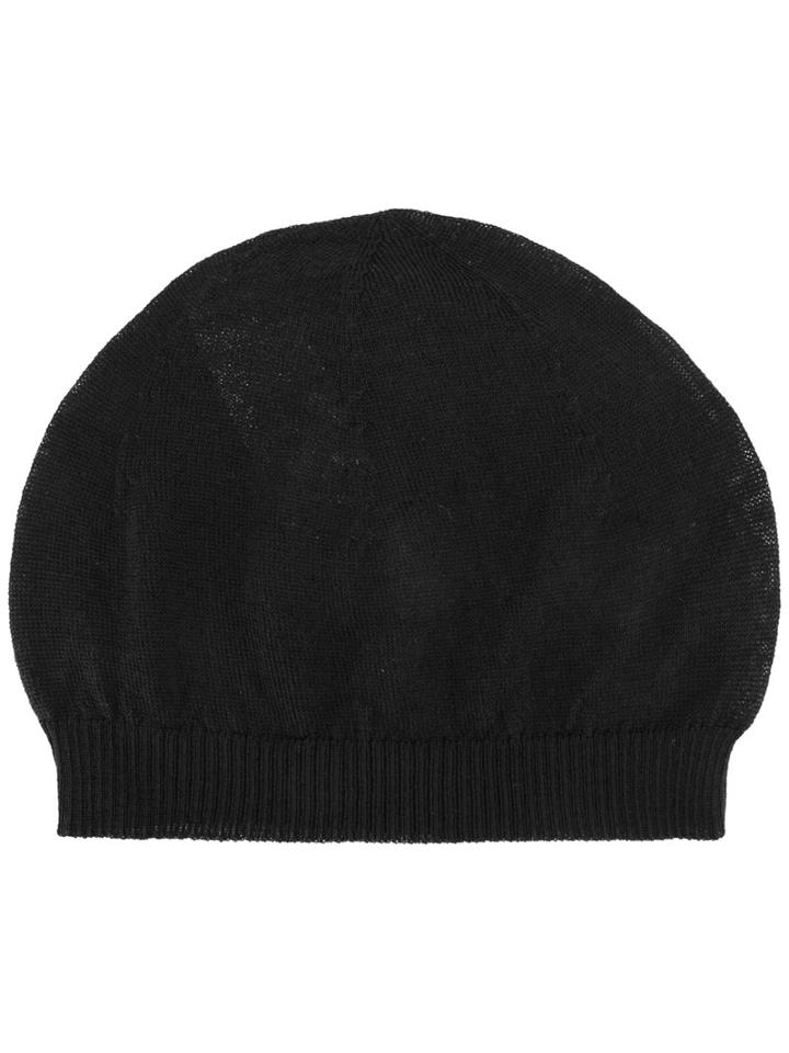 Rick Owens Knit Beanie, Adult Unisex, Black, Virgin Wool