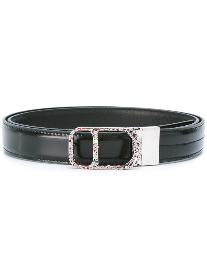 Dior Homme Flecked Buckle Belt, Men's, Size: 95, Blue, Leather/metal (other)