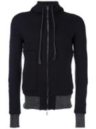 Taichi Murakami Zipped Hoodie, Men's, Size: 7, Black, Wool/nylon