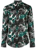 Samantha Sung Floral Print Shirt - Black
