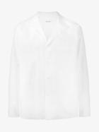 Sulvam Open Collar Shirt, Men's, Size: Large, White, Cotton
