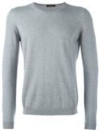 Roberto Collina Pullover Sweater, Men's, Size: 46, Grey, Merino