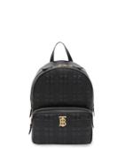 Burberry Monogram Plaque Quilted Backpack - Black