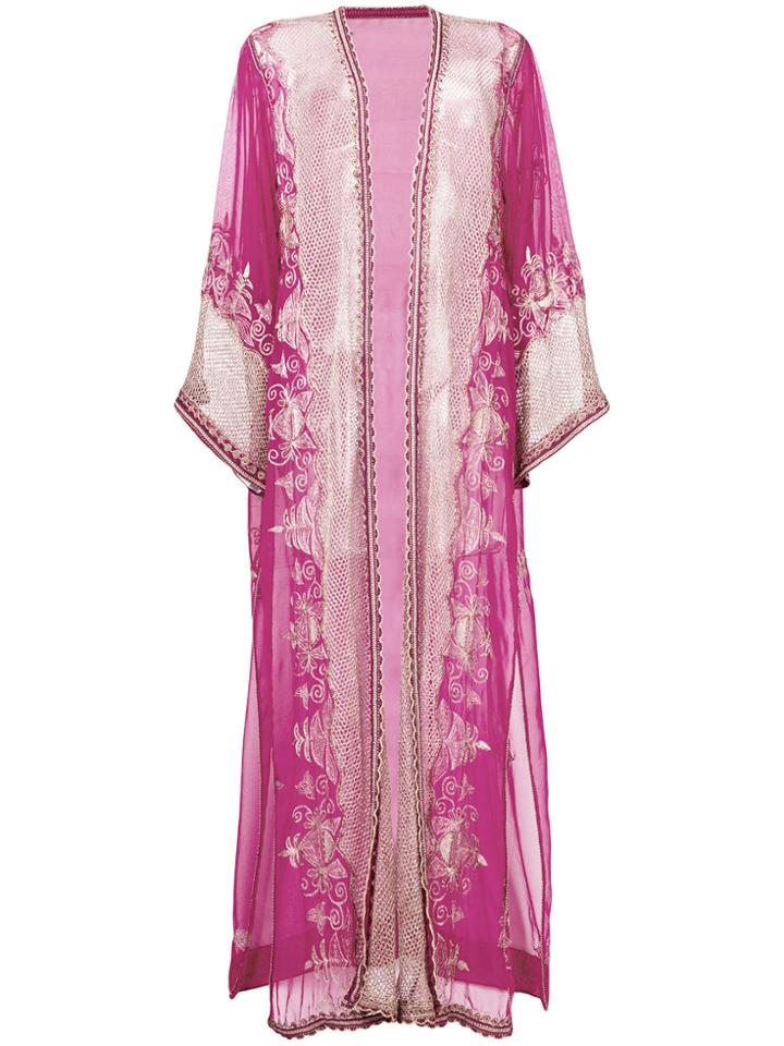 William Vintage Embroidered Kaftan - Pink & Purple