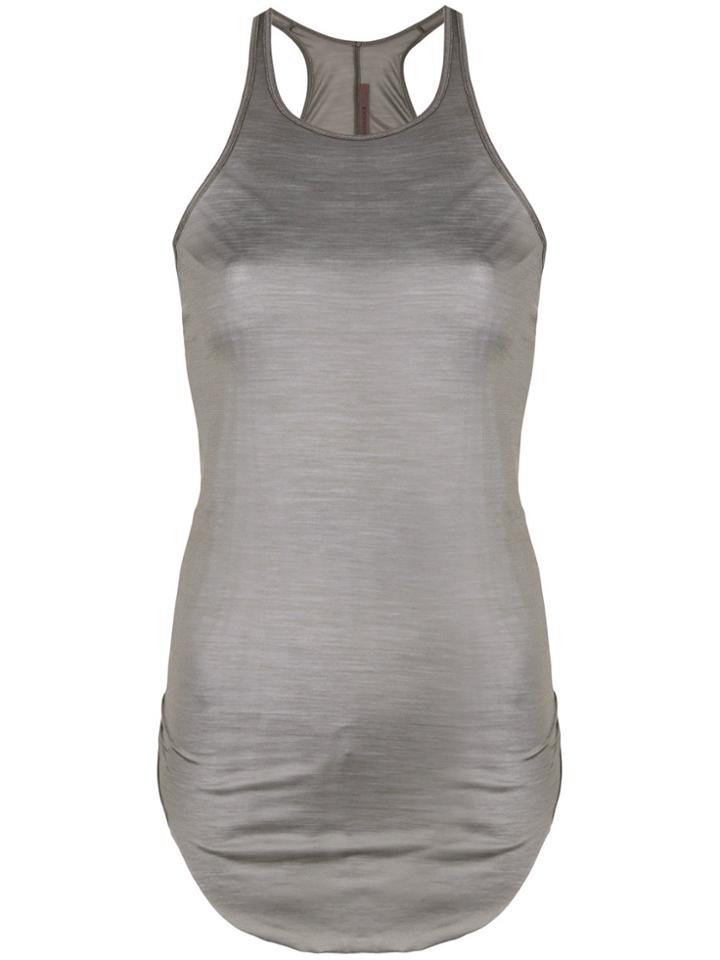 Rick Owens Lilies Curved Hem Tank Top - Grey