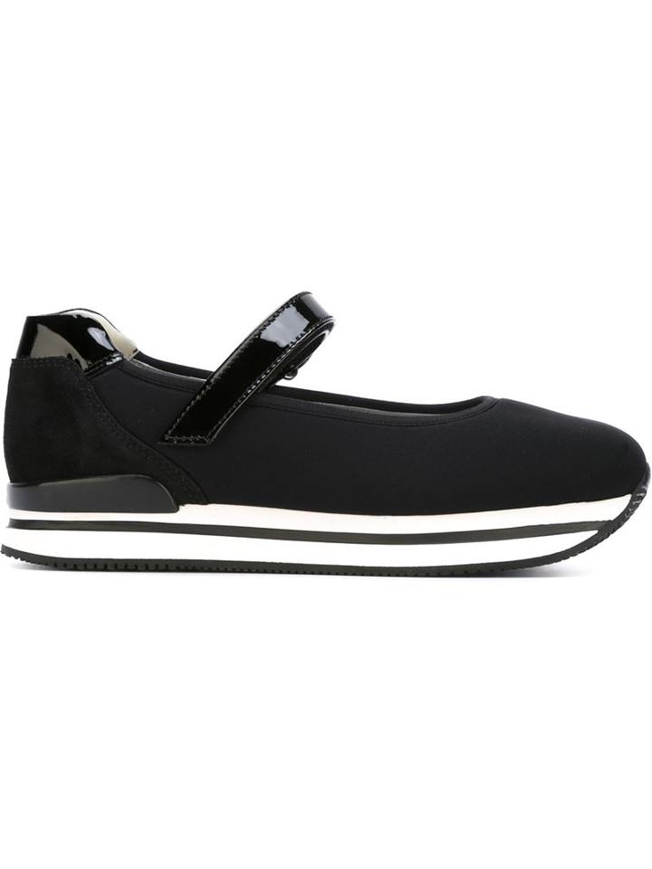 Hogan Stripe Platform Crossover Strap Sneakers