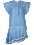 3.1 Phillip Lim Asymmetric Chambray Dress, Women's, Size: 8, Blue, Lyocell