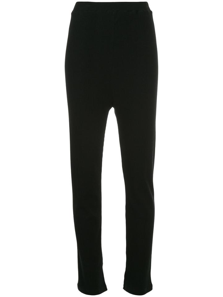 Cityshop High Waisted Slim Fit Trousers - Black
