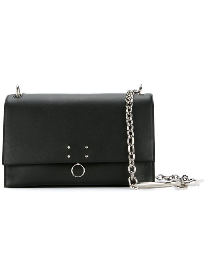 Jil Sander Ring Detail Shoulder Bag - Black