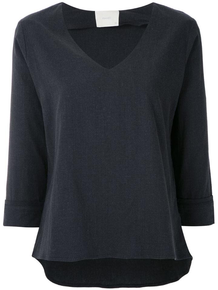 Framed Linen Top - Black