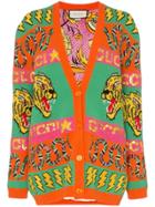 Gucci Sequin Embellished Lined Knitted Cardigan - Multicolour