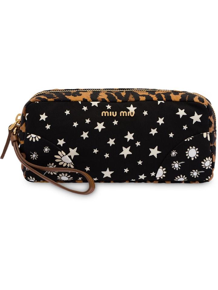 Miu Miu Faille Patchwork Case - Black