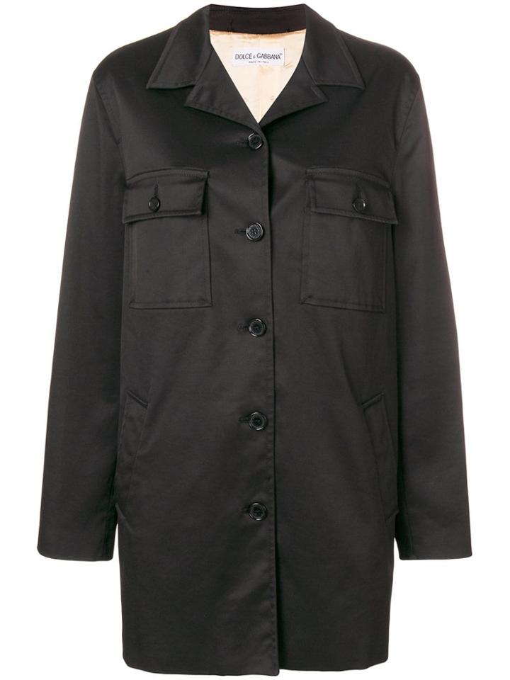 Dolce & Gabbana Vintage Single Breasted Coat - Black