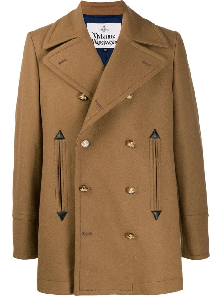 Vivienne Westwood Fitted Double-breasted Coat - Brown