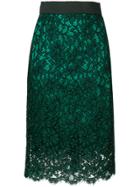 Dolce & Gabbana Cord Lace Straight Skirt - Green