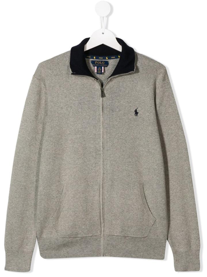 Ralph Lauren Kids Teen Zip-up Cardigan - Grey