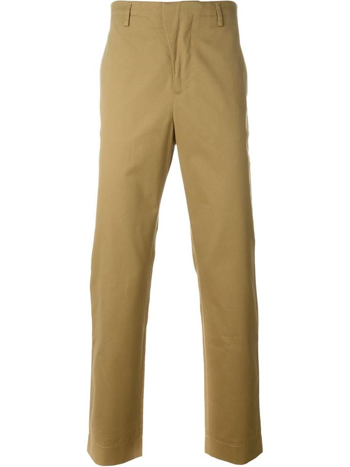 Golden Goose Deluxe Brand Straight Leg Trousers, Men's, Size: L, Green, Cotton