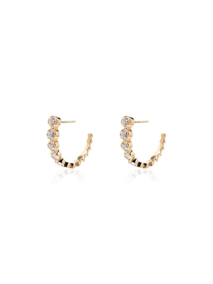 Sophie Bille Brahe 18kt Yellow Gold Half-hoop Diamond Earrings
